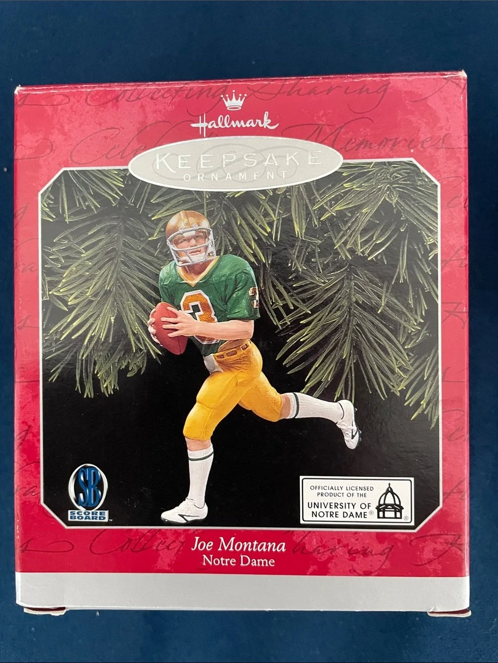 Hallmark Keepsake Ornament Joe Montana #3 Notre Dame